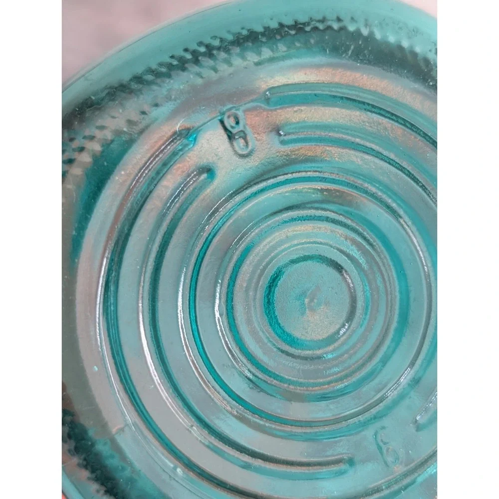 Vintage 1976 Ball Ideal Bicentennial Aqua Blue Pint Jar Eagle Wire Bail Lid